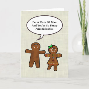 Romantic Yummy Gingerbread Couple Card