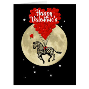 Romantic zebra valentines day