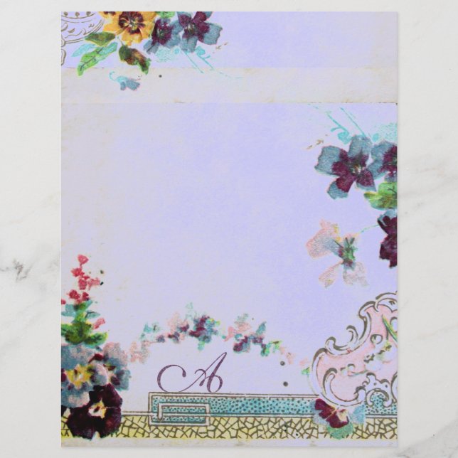 ROMANTICA  2 MONOGRAM , antique blue (Front)