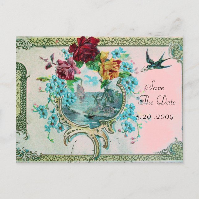 ROMANTICA 3 SAVE THE DATE ANNOUNCEMENT POSTCARD (Front)