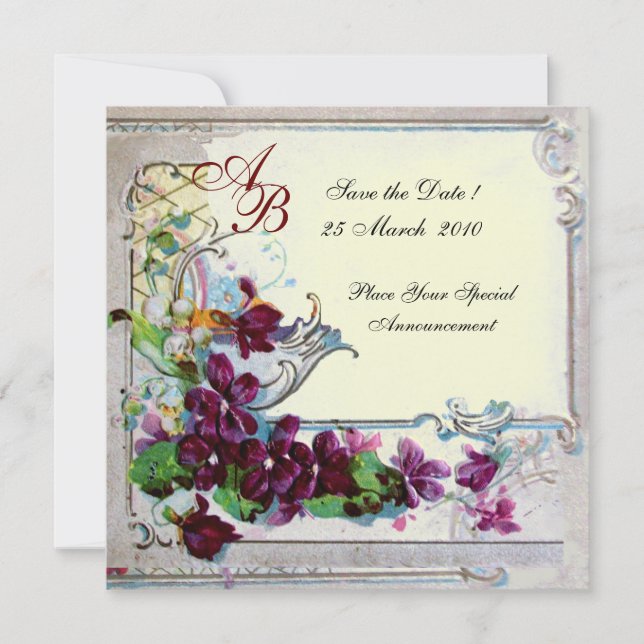ROMANTICA  4 MONOGRAM 2,gold metallic paper Invitation (Front)