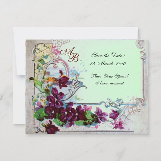 ROMANTICA  4 MONOGRAM 2 INVITATION (Front)