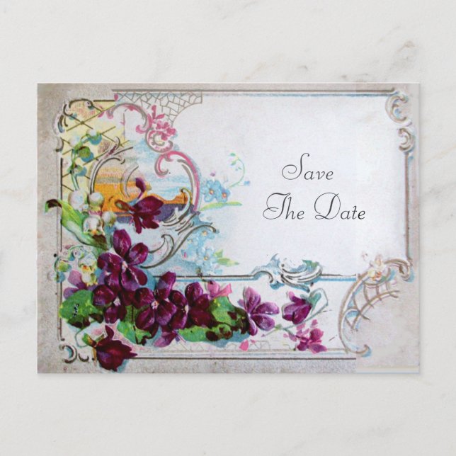 ROMANTICA 4 SAVE THE DATE ANNOUNCEMENT POSTCARD (Front)