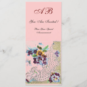 ROMANTİCA Blue Pink Floral Wedding Programme Program