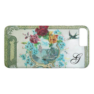 ROMANTICA FLORAL MONOGRAM ROSES AND FLYING BIRD Case-Mate iPhone CASE