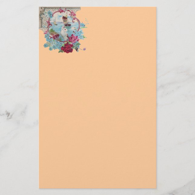 ROMANTİCA ,pink red blue Stationery (Front)