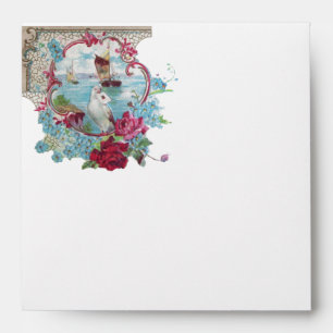 ROMANTICA pink red blue white Envelopes