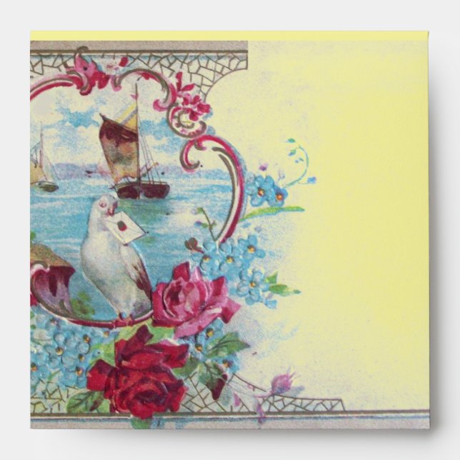 ROMANTICA  pink red blue yellow Envelopes (Front)
