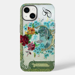 ROMANTICA Red Roses,Seascape Floral Monogram iPhone Case