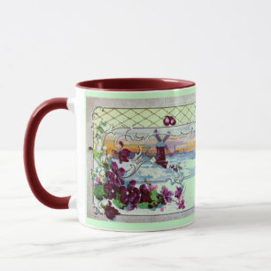 ROMANTICA Winter Landscape With Pansies Mug