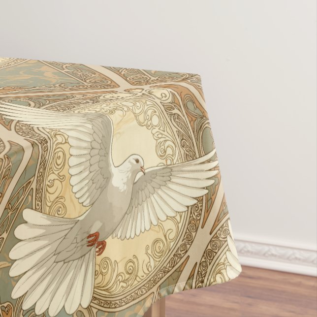 Romantically Nostalgic Peace Dove  Tablecloth (In Situ)