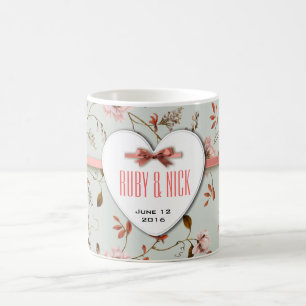 RomanticCharm Vintage Flower Wedding collection Coffee Mug