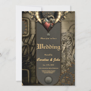 Romanticism in wheels and tubes the steampunk soul invitation