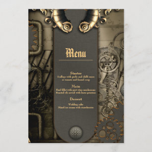 Romanticism in wheels and tubes the steampunk soul menu