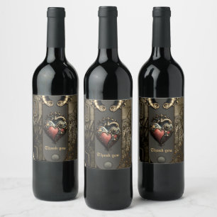 Romanticism in wheels and tubes the steampunk soul wine label
