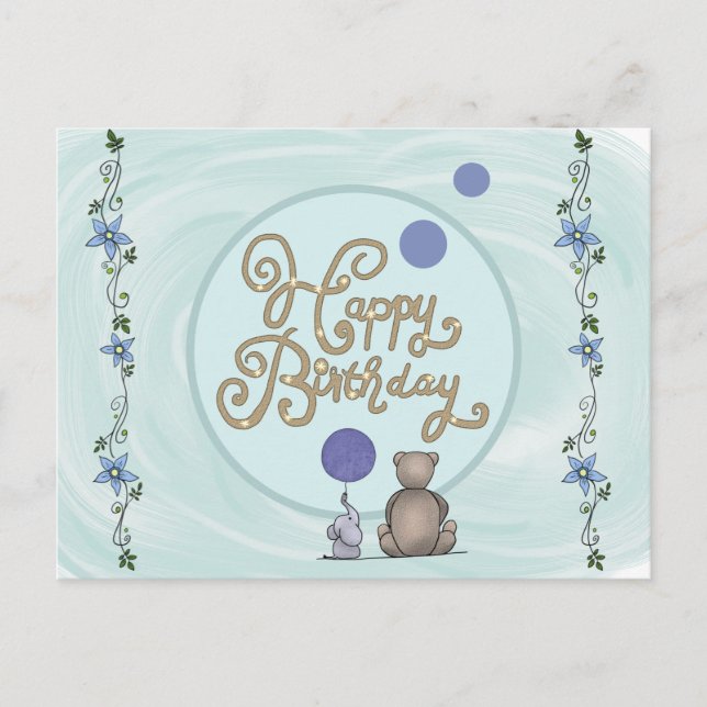 romantischer Elefant Postcard (Front)