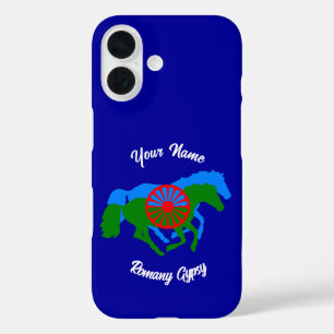Romany Gypsy Flag and Horse iPhone 16 Case