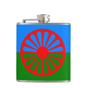 Romany Gypsy flag Hip Flask