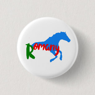 Romany Gypsy horse Button