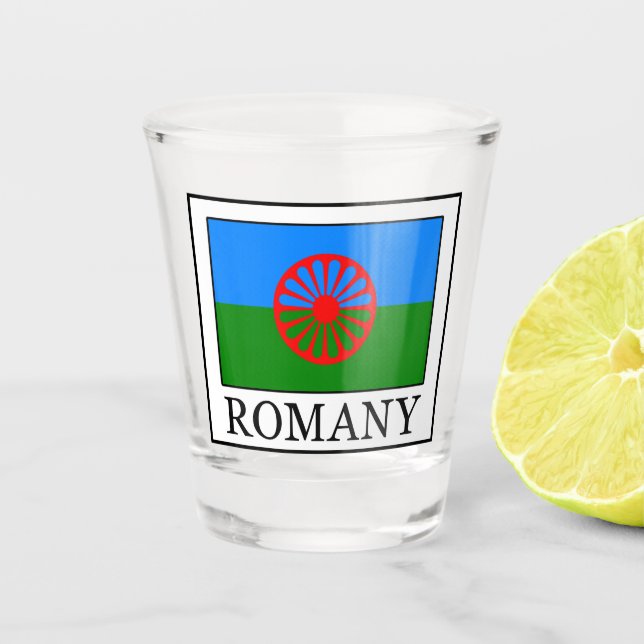 Romany Shot Glass (Front)