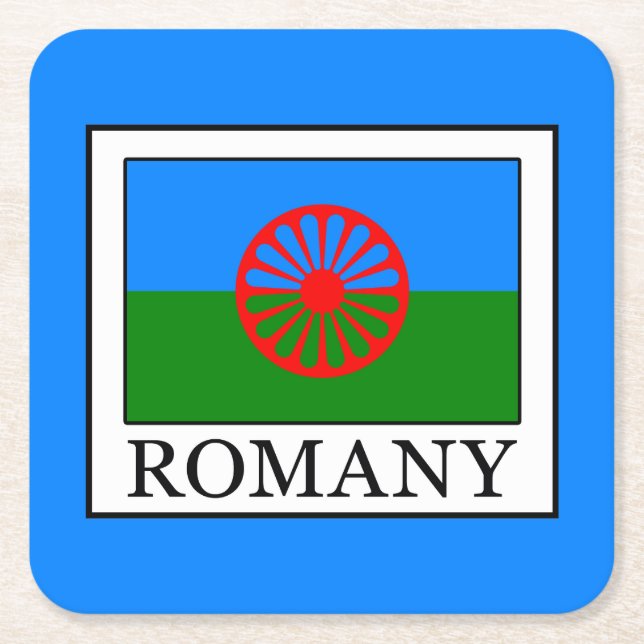 Romany Square Paper Coaster (Front)