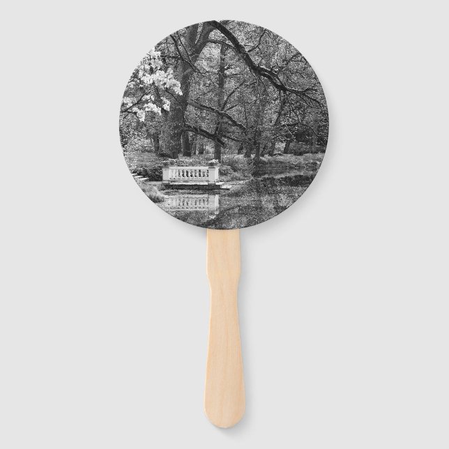 Romatic lake hand fan (Front)