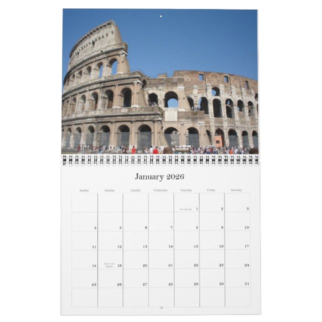 Rome 2008 calendar (Jan 2026)