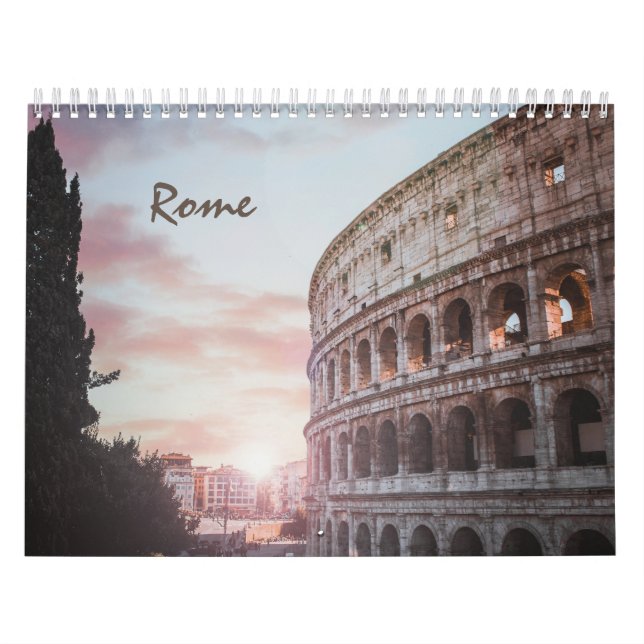 Rome Ancient Architecture sunset cityscape Calendar (Cover)