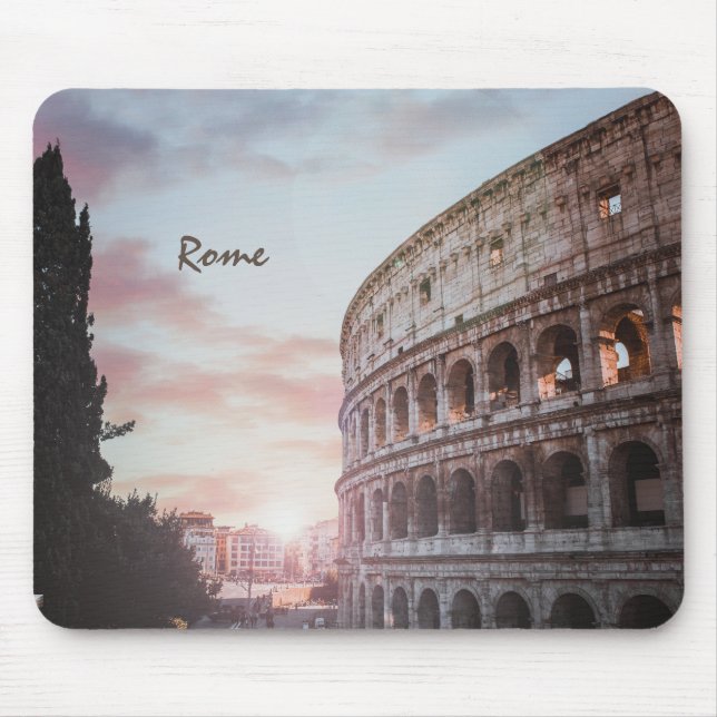 Rome Ancient Architecture sunset cityscape Mouse Pad (Front)