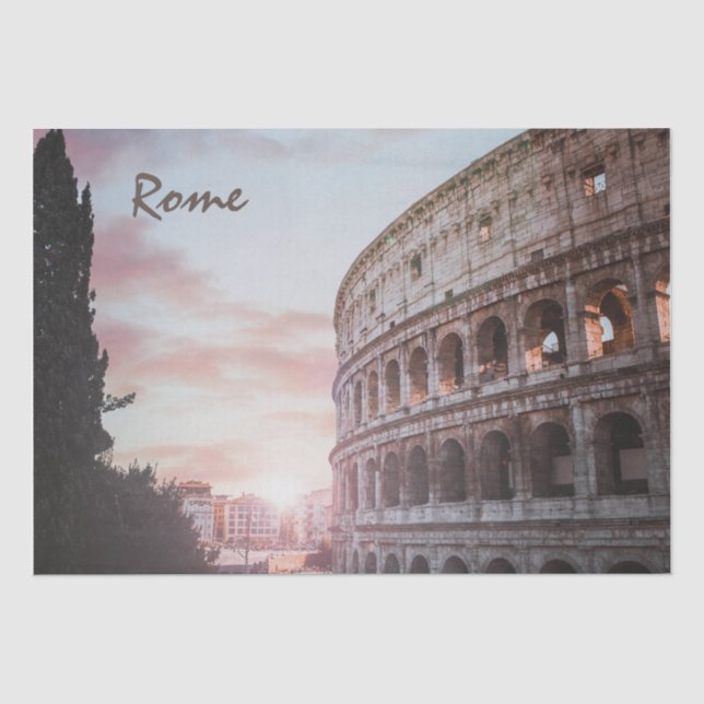 Rome Ancient Architecture sunset cityscape Tissue Paper (Front)