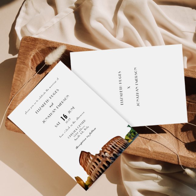 Rome Art Painting Wedding Invitation (Creator Uploaded)