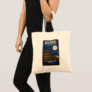 Rome at Night Tote Bag | Vintage Colosseum Travel