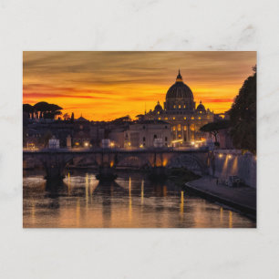 Rome at Sunset Postcard