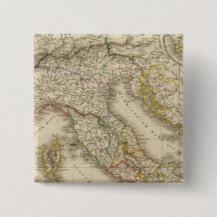 Rome Atlas Map 15 Cm Square Badge