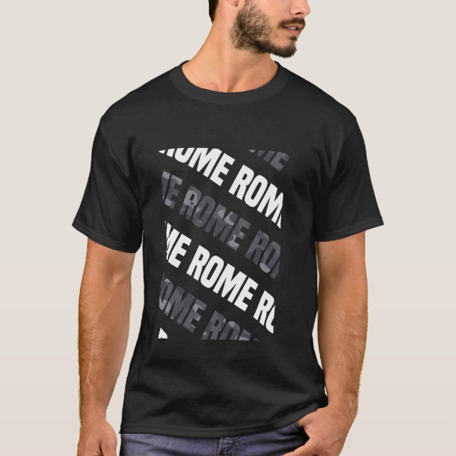 Rome Camo Pattern Grey Camouflage T-Shirt (Front)