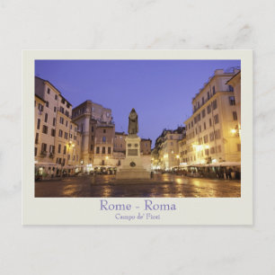 Rome - Campo de' Fiori postcard with text