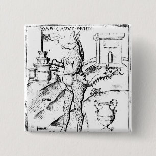 Rome, Capital of the World, 1596 15 Cm Square Badge