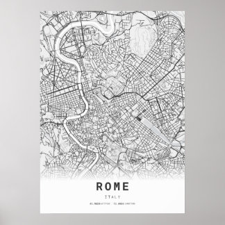 Rome Cartography City Map Poster