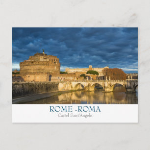 Rome - Castel Sant'Angelo postcard with text