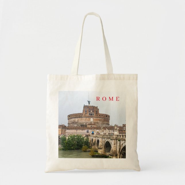 Rome Castel Sant'Angelo view tote bag (Front)