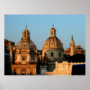 Rome Church Domes Poster