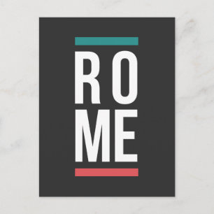 Rome City Bold Typography design Invitation Postcard