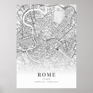 Rome City Map Poster