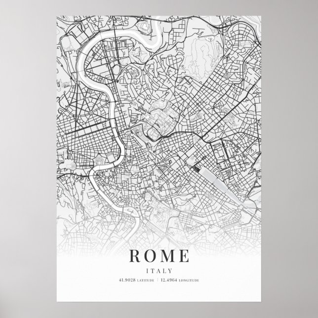 Rome City Map Poster (Front)