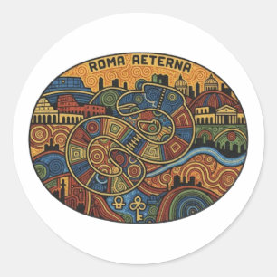 ROME CLASSIC ROUND STICKER