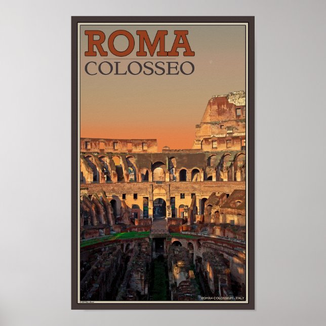 Rome - Colosseum and the Moon Poster (Front)