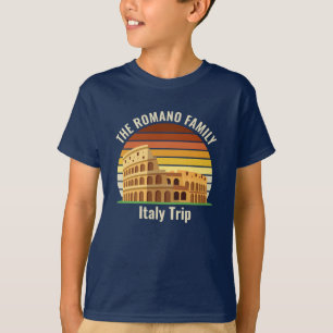 Rome Colosseum Custom Italy Trip Sunset Kids T-Shirt