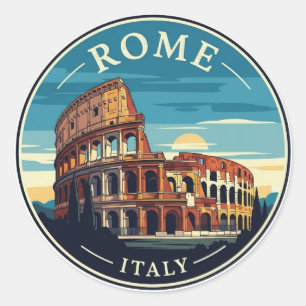 Rome Colosseum Italy Classic Round Sticker