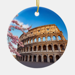 Rome Colosseum Italy Painted Ceramic Ornament