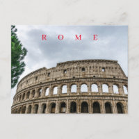 Rome Colosseum partial view postcard